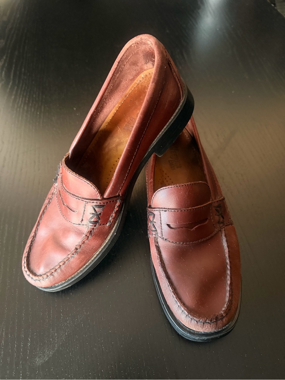 Classic Women's Penny Loafers in Chestnut Brown